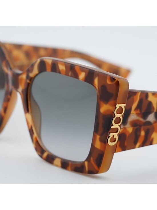Gucci GG2039S 004 Sunglasses Havana Butterfly Frame, Grey Gradient Lenses main image 11